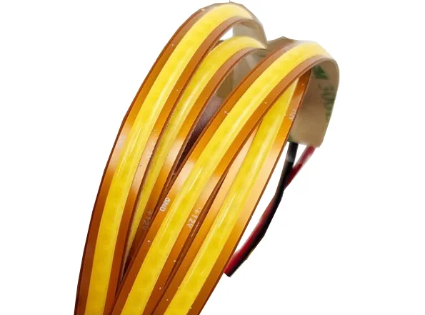12V 8mm Flexible Free Cut COB LED Strip with Adhesive Back, 4000K, 16' Roll, 4W per Foot