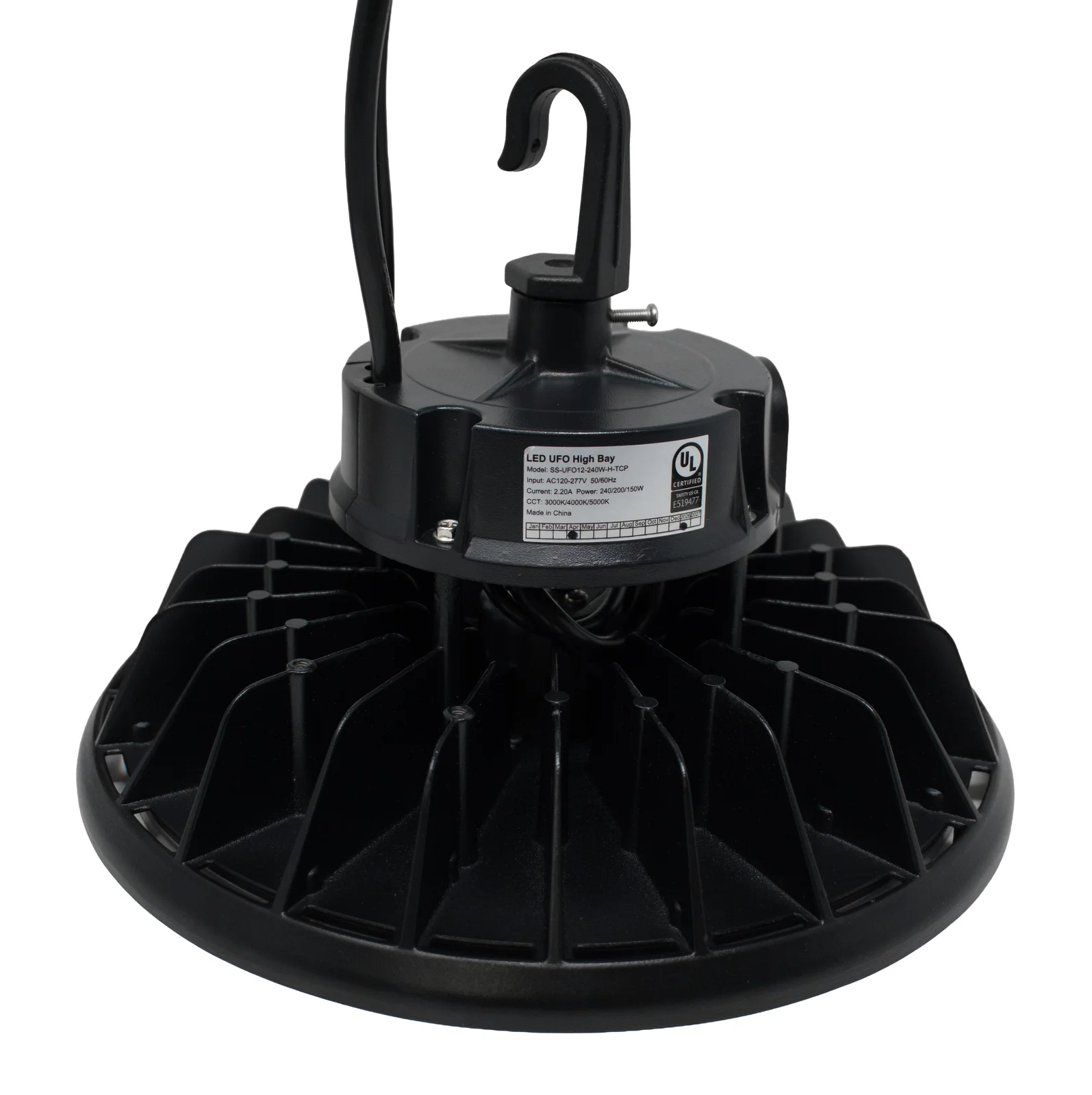 150-200-240 Watt Tunable Power & 3-4-5K Color Switchable High Bay Light, UL Listed