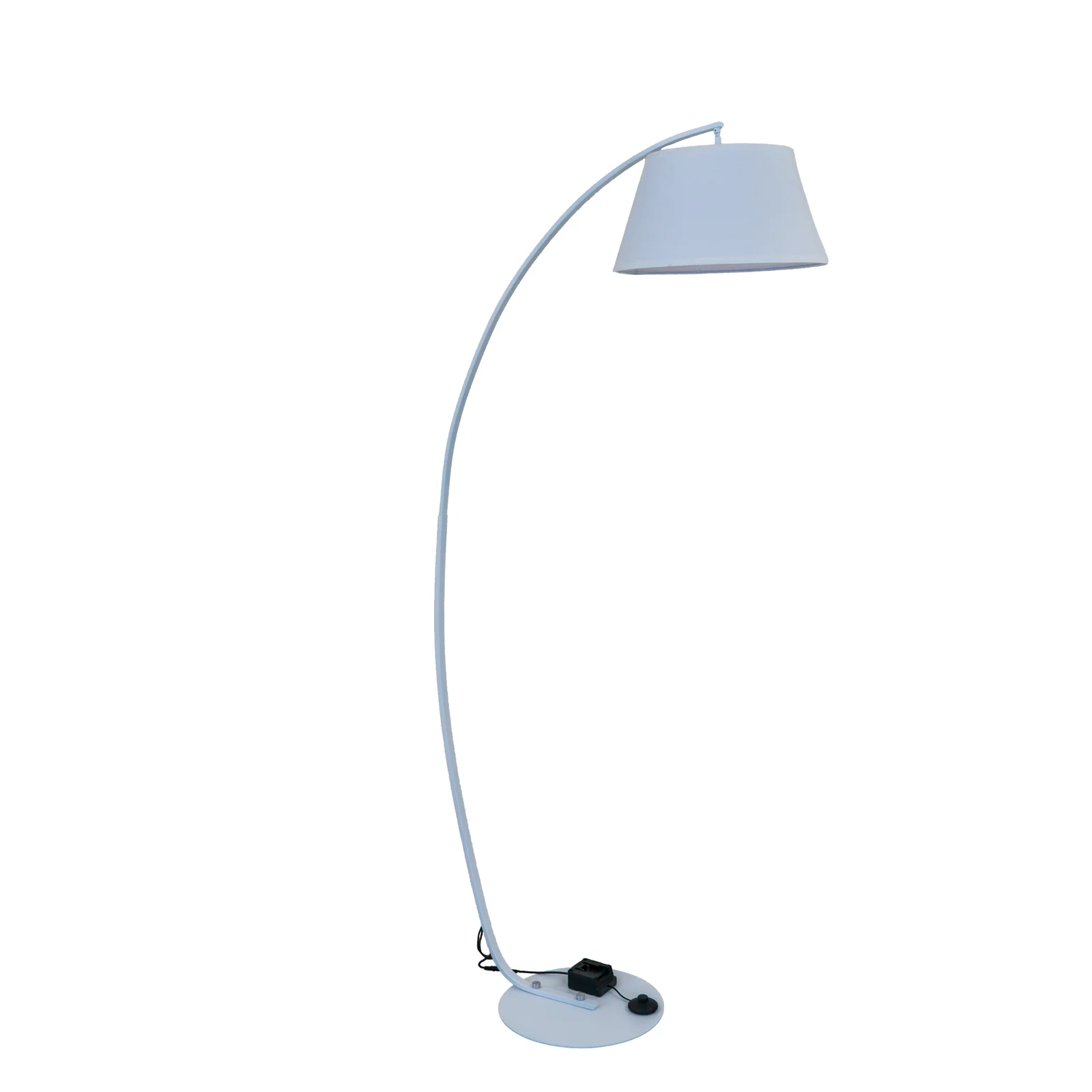 Makita ArcLite White Curved Floor Lamp, Includes Buddy, no Bulb and Shade
