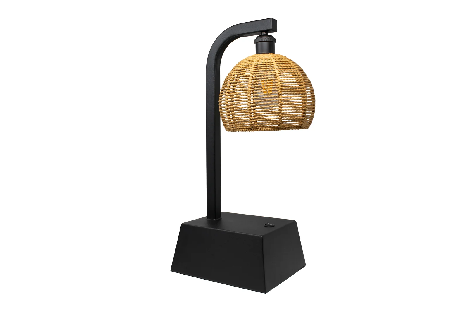 Mini-Lamp Table-top Light with Rattan Shade