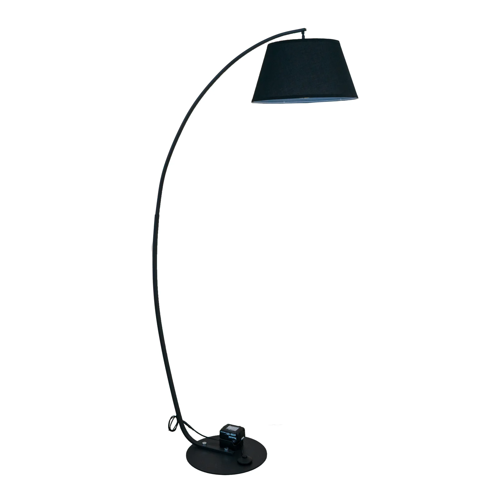 ArcLite Black Curved Floor Lamp, Includes Buddy, no Bulb and Shade