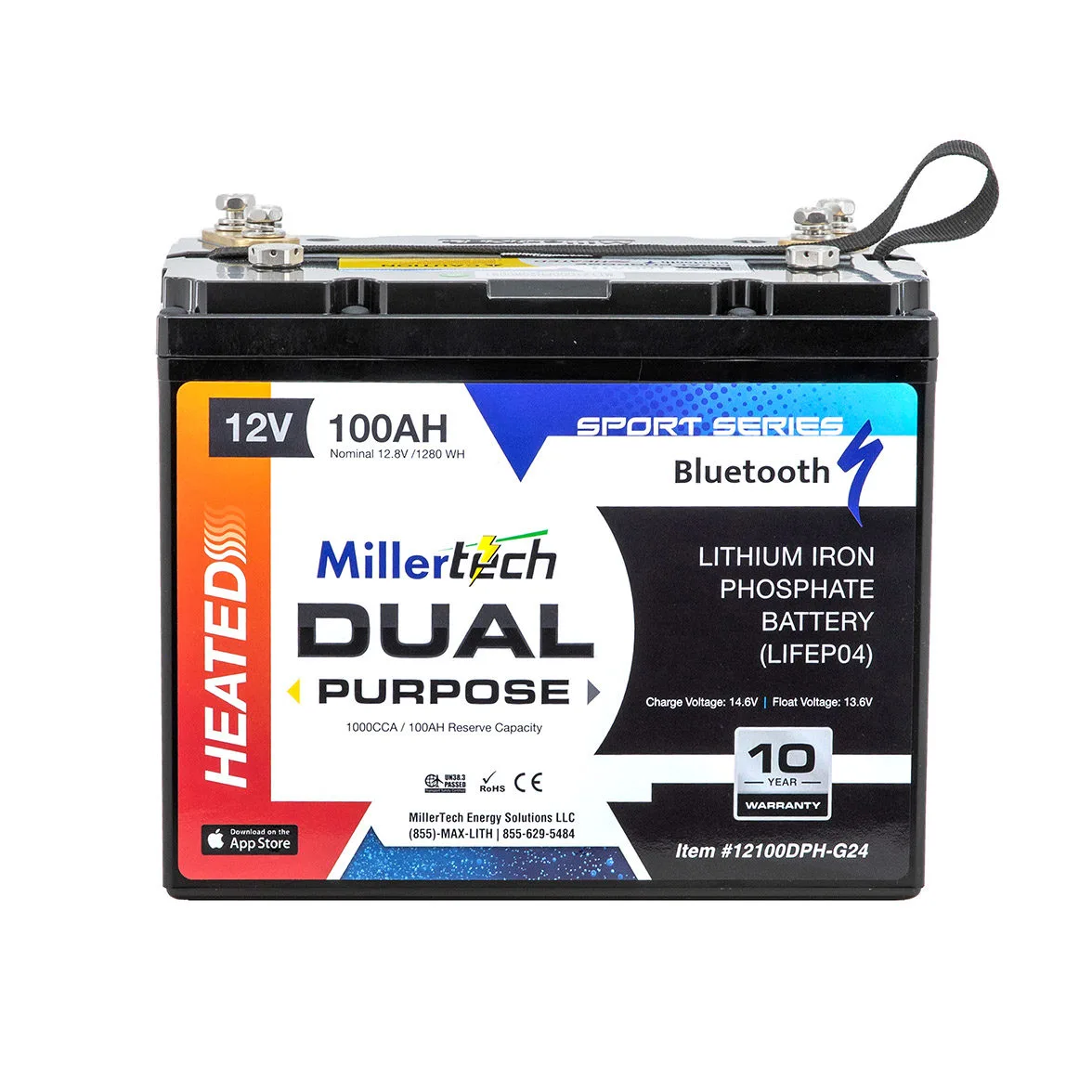 Marine Cranking Battery - Heated