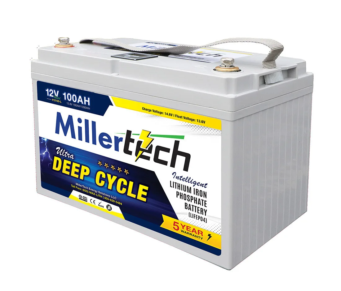 MillerTech 12V 100Ah LiFePO4 Lithium Battery — MT-12100L