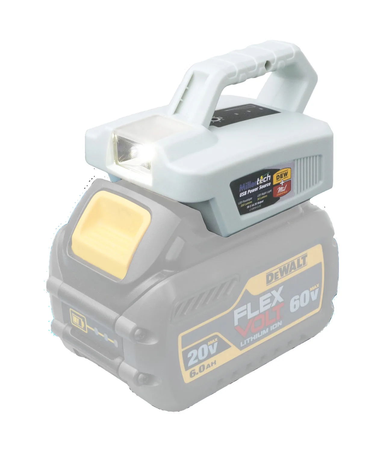 Cordless Tool Battery Night Light/USB Power Supply