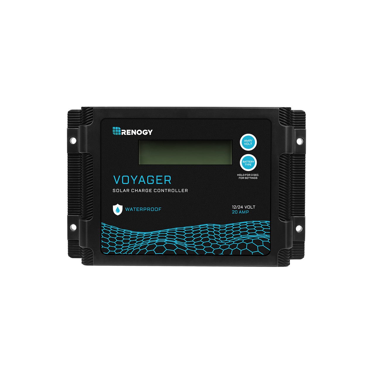 RCC20VOYP - Renogy New Edition Voyager 20A PWM Waterproof Solar Charge Controller, 20 Amp