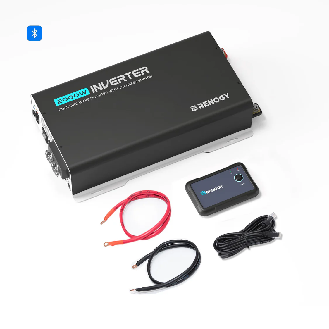 12V 2kW Pure Sine Wave Battery Inverter  built-in Bluetooth,120Vac/60Hz