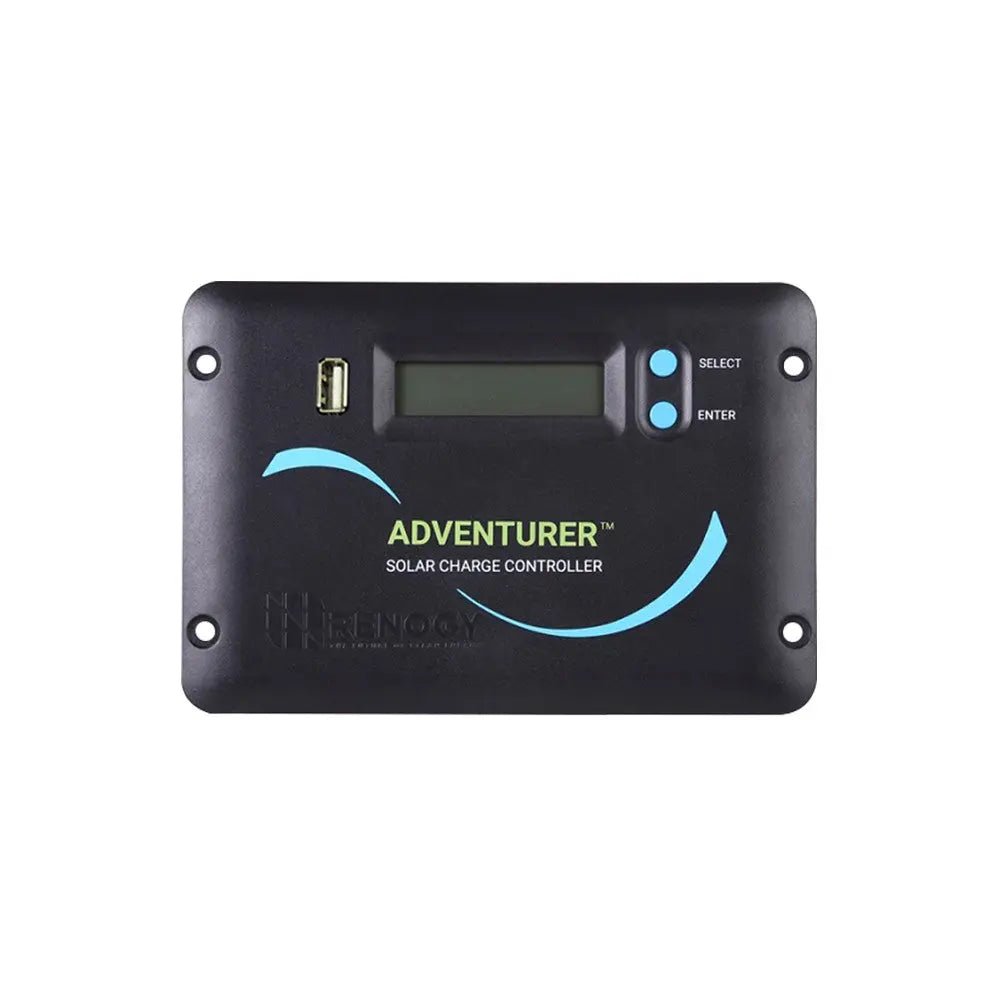 RNG-CTRL-ADV30-LI - Renogy Adventurer-Li 30A Negative-Ground PWM Flush Mount Charge Controller w/LCD Display
