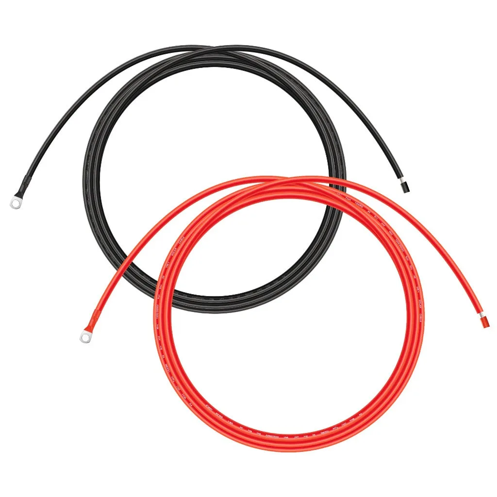 Extension Cable to Connect Charge Controller to Battery | Pair of Red and Black Extension Wires to Connect Charge Controller to Battery Cable | Choose Gauge: 8AWG, 10AWG