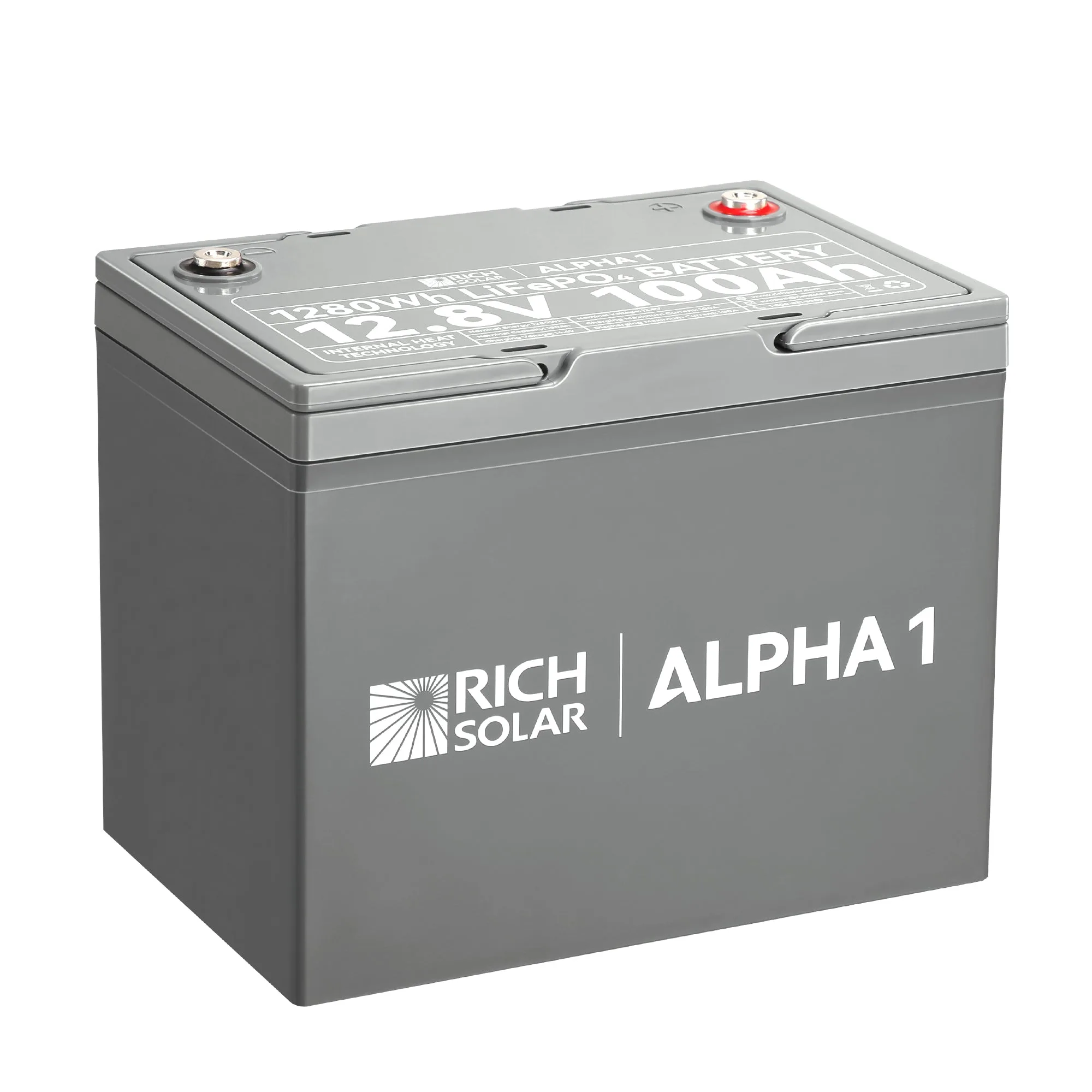 ALPHA 1 | 12V 100Ah LiFePO4 Battery | Powerful 12V Lithium Battery for RVs, Trailers, Vans, Boats, Off-Grid | 5,000 Lifetime Cycles | Bluetooth and Internal Heat Technology