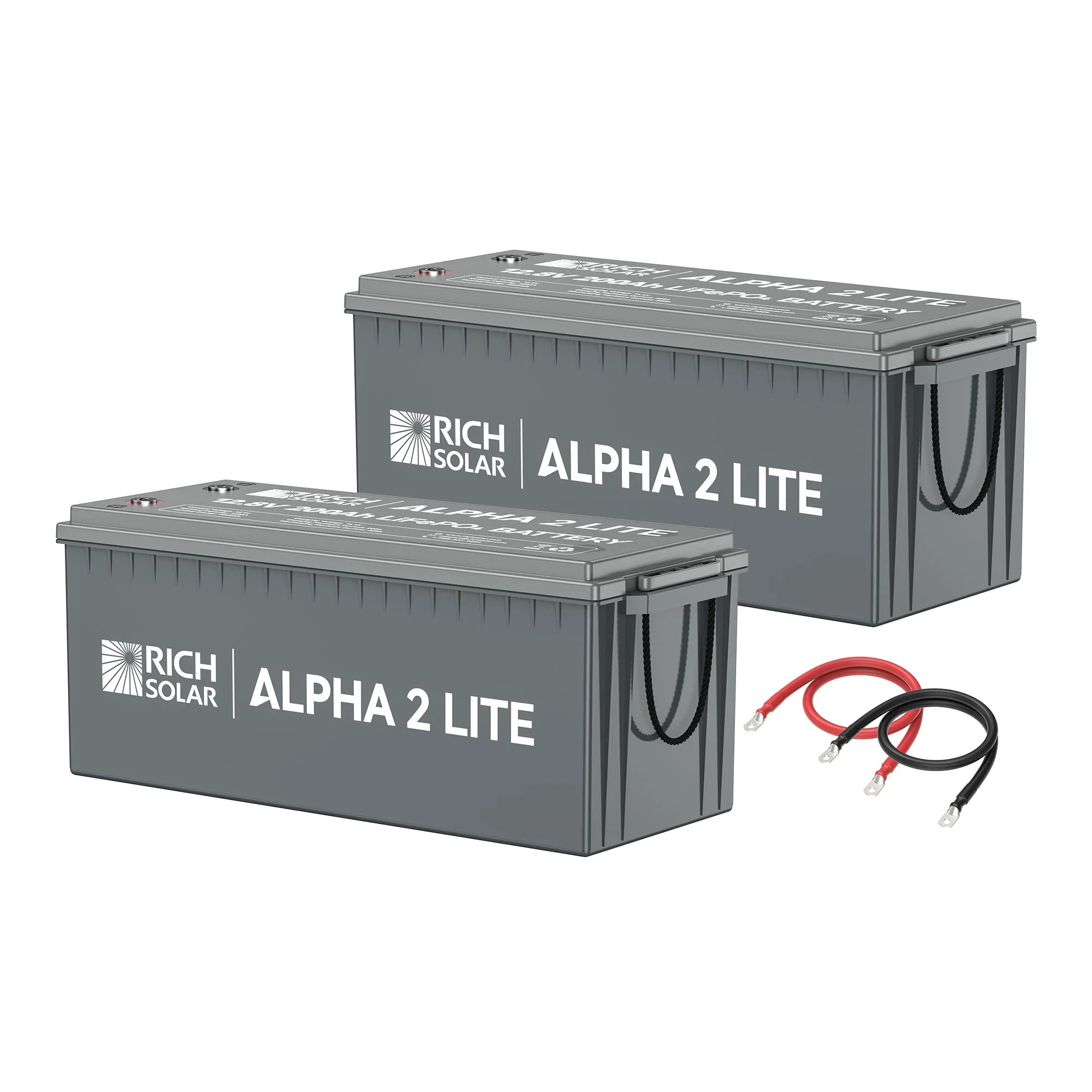 400Ah 12V LiFePO4 Off-Grid Battery Kit | 5.12kWh Deep Cycle Lithium Battery Bank | Powerful 400Ah Battery Kit for RVs, Trailers, Cabins, Campers, Vans, Off-Grid | 2 X ALPHA 2 LITE in Parallel
