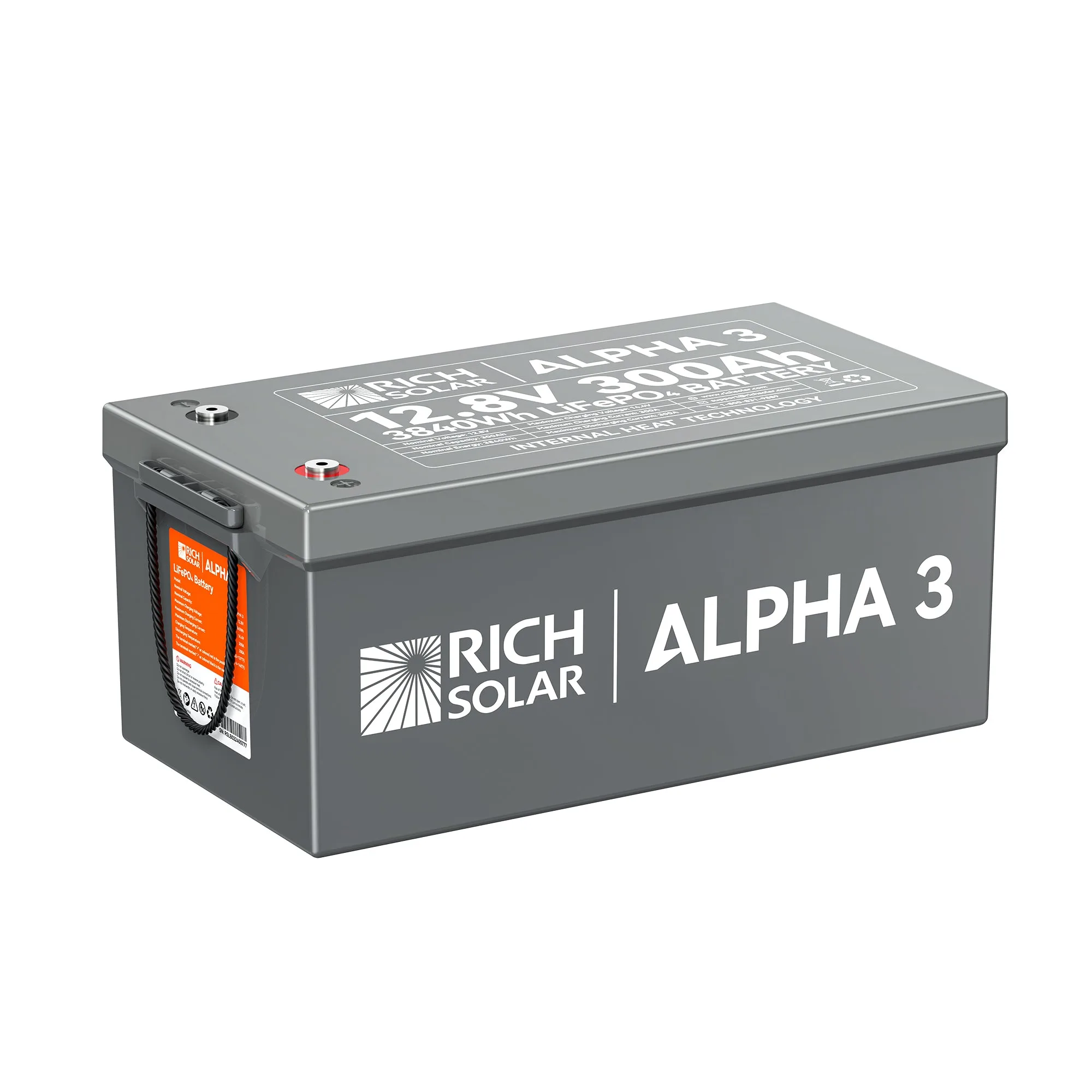ALPHA 3 | 12V 300Ah LiFePO4 Battery | 12V Lithium Battery for RVs, Cabins, Off-Grid | 5,000 Lifetime Cycles | Internal Heat Technology | Bluetooth