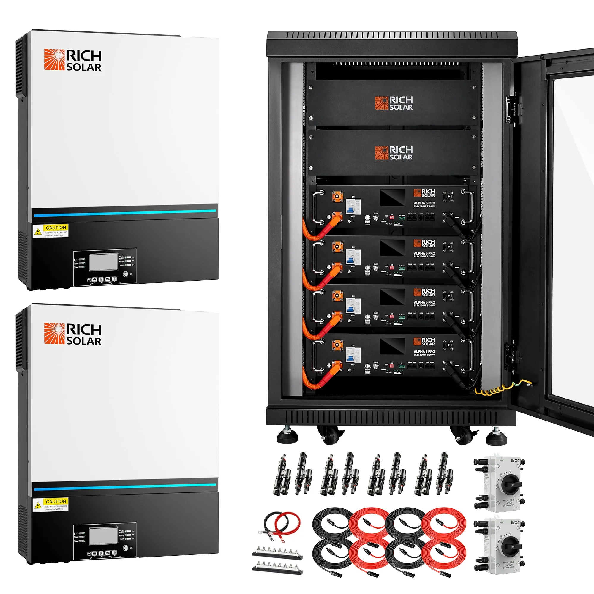 Complete Off-Grid Solar Kit | No Panel | 13,000W 120/240V Output | 48VDC