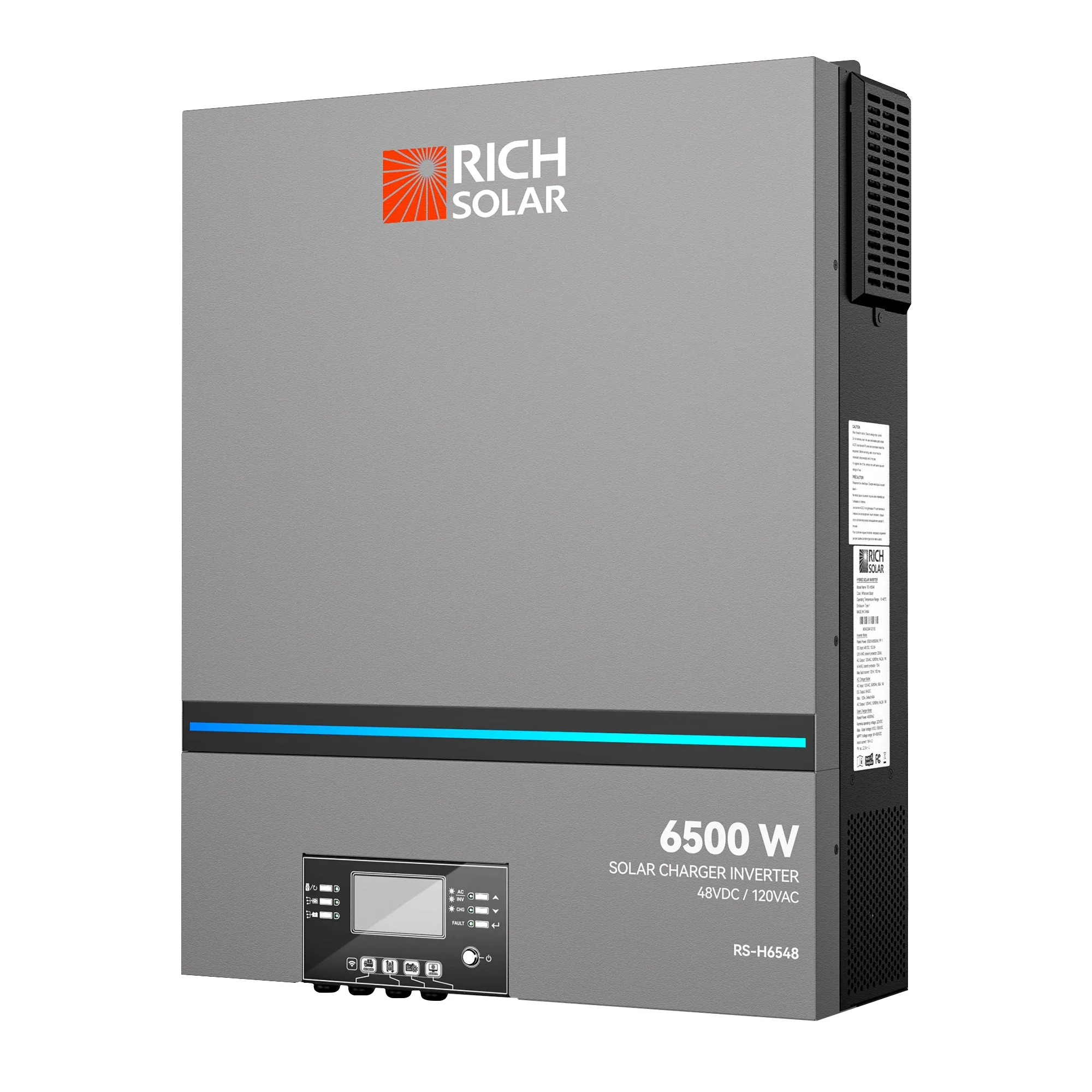 NOVA 6K  | 6500 Watt (6.5kW) 48 Volt Off-Grid Hybrid Solar Inverter | 550V PV Input | Powerful 6500W 48V Hybrid Inverter for RVs, Cabins, Tiny Homes, ADUs, Residential, Commercial, Off-Grid | UL Certi