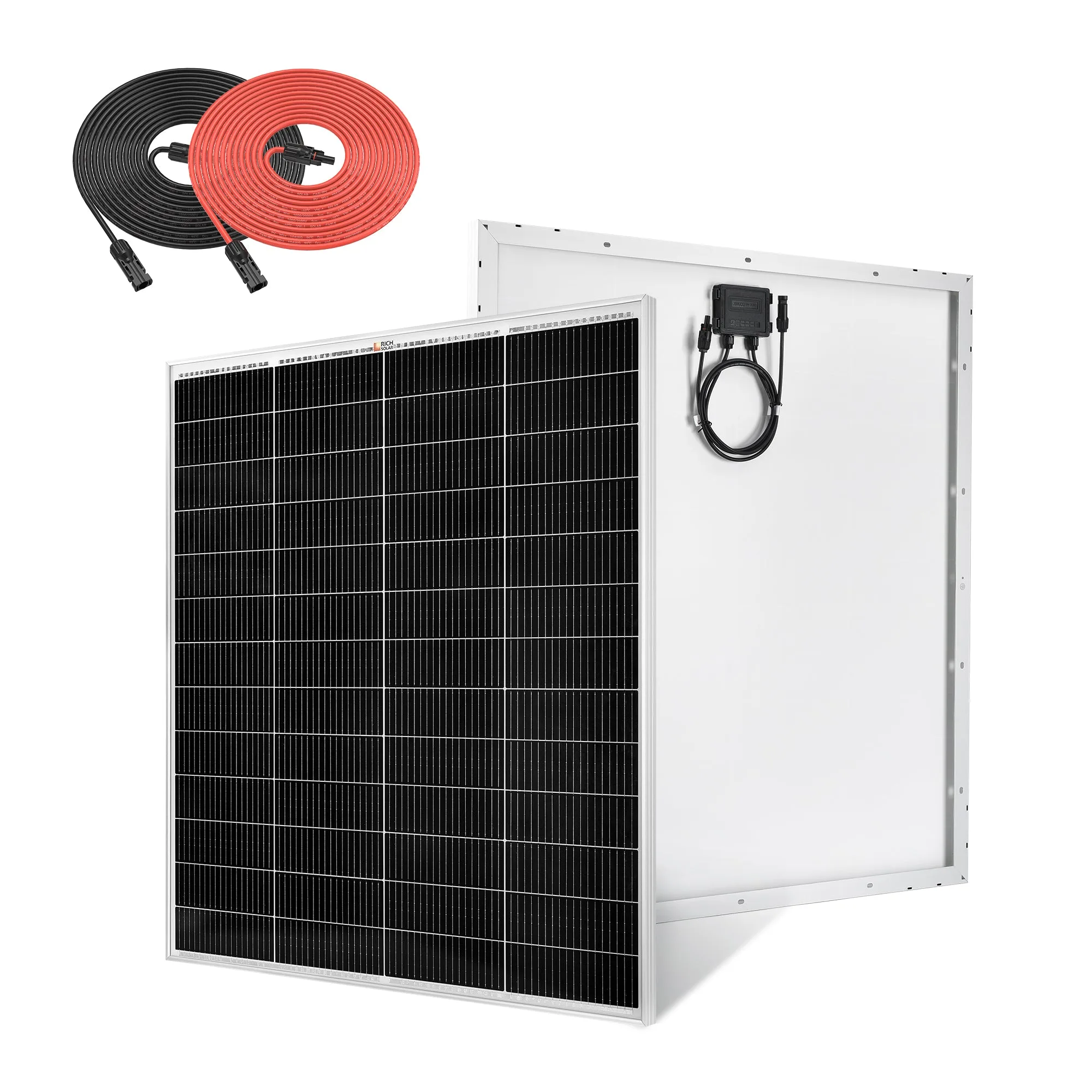 MEGA 175 PRO | 175 Watt Solar Panel with 20 FT MC4 Extension Cable Set | 24V Off-Grid Solar Panel for Vans, Campers & Boats | 25-Year Output Warranty | UL Certified