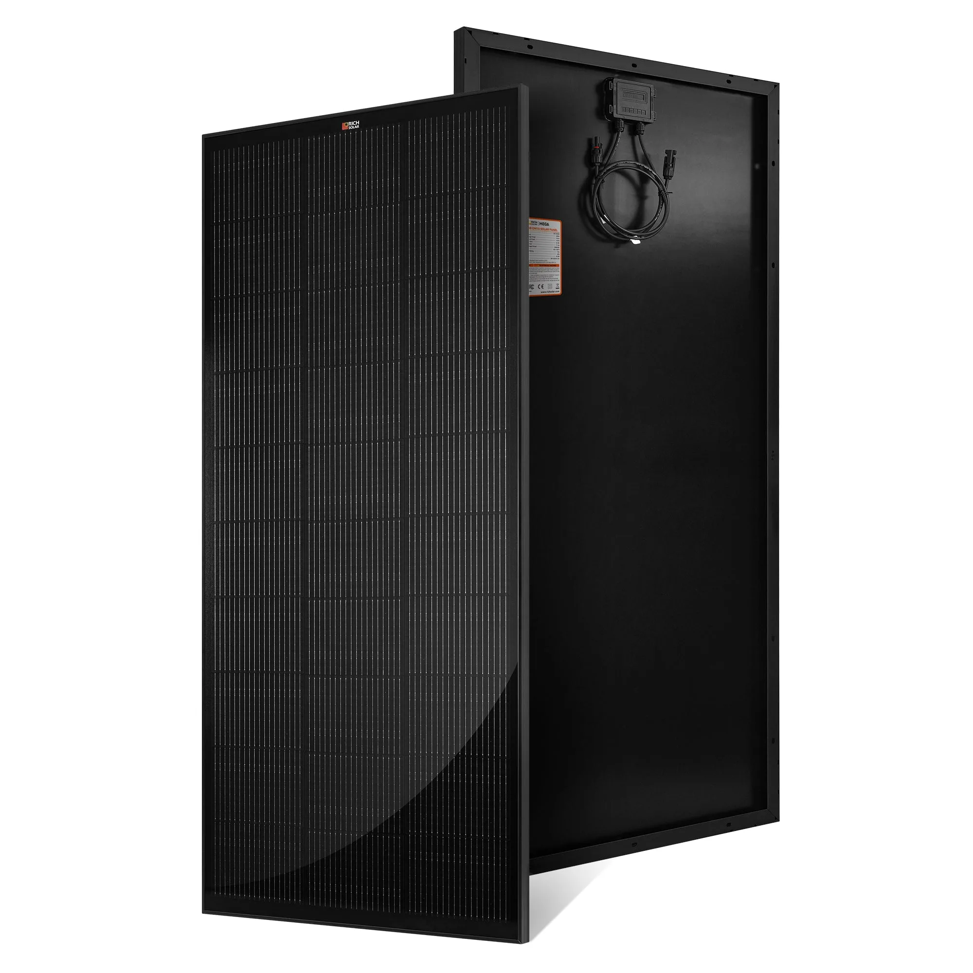 MEGA 200 ONYX | 200 Watt Solar Panel | Premier 12V Off-Grid Solar Panel for RVs Cabins, Boats | 25-Year Output Warranty | UL Certified
