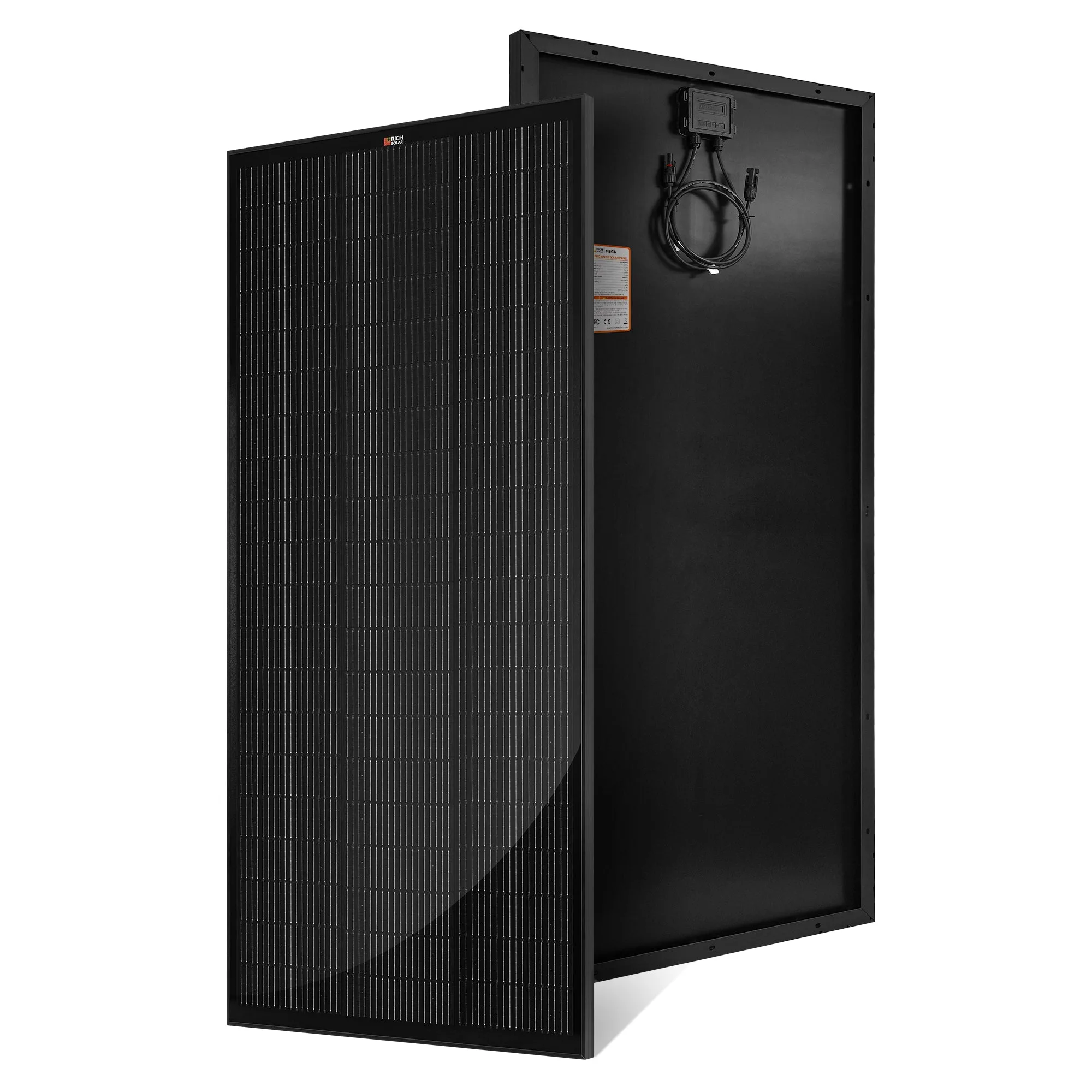 MEGA 200 PRO ONYX | 200 Watt 24 Volt Solar Panel | Premium 24V Off-Grid Solar Panel for RVs, Trailers, Cabins | 25-Year Output Warranty | UL Certified