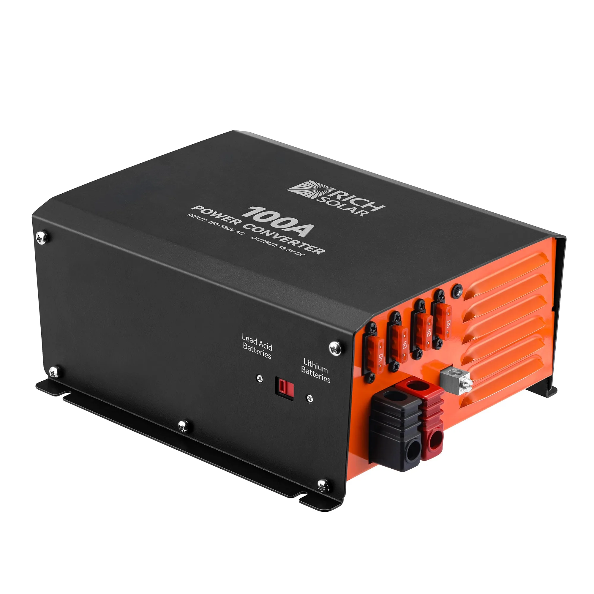 100 Amp Power Converter | 100A 120V Battery Charger | Overload, Overheat, Reverse Polarity Protection | Plug and Play | UL 458 Certified