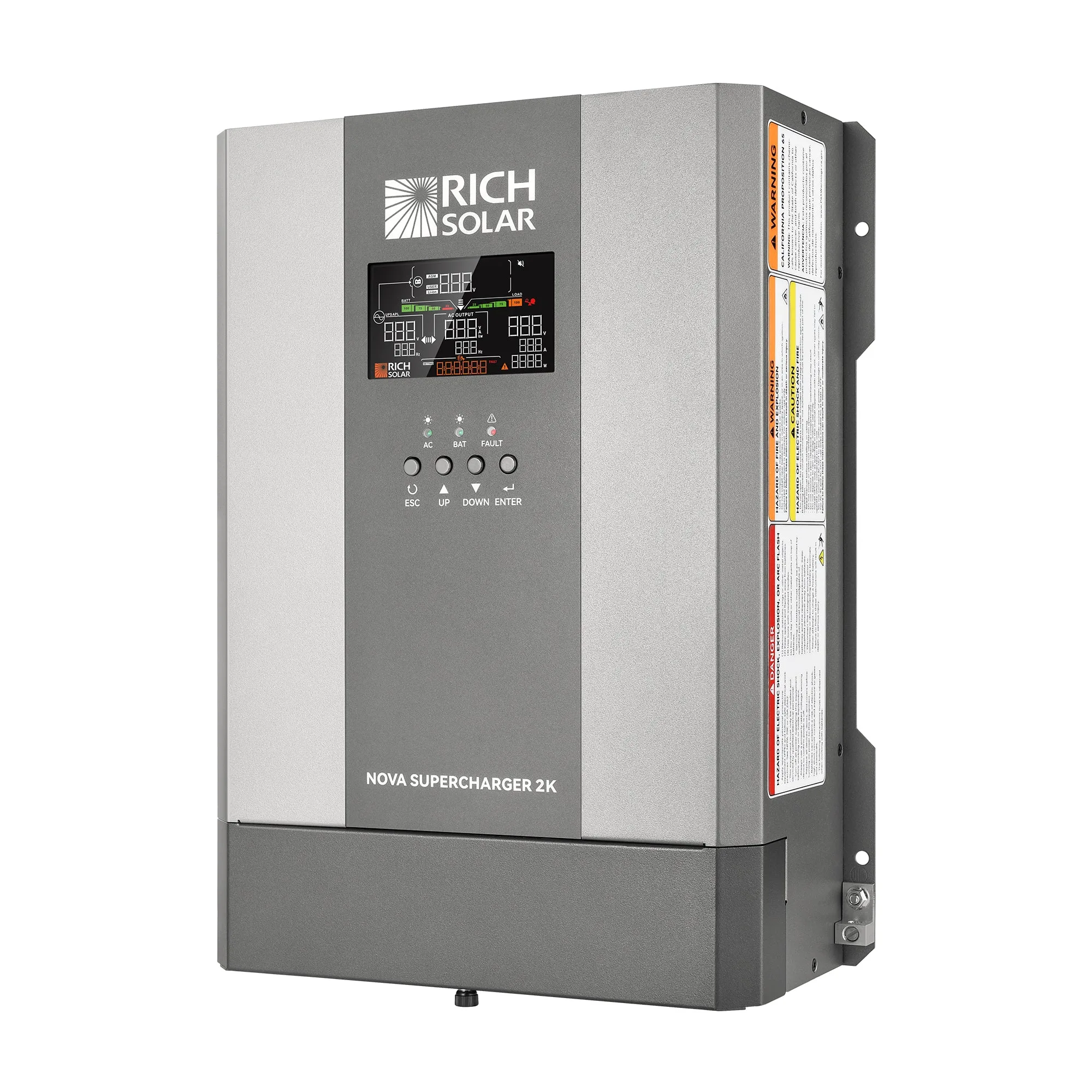 NOVA SUPERCHARGER 2K | 2000W 12V Pure Sine Wave Inverter Charger | UL 458 Certified