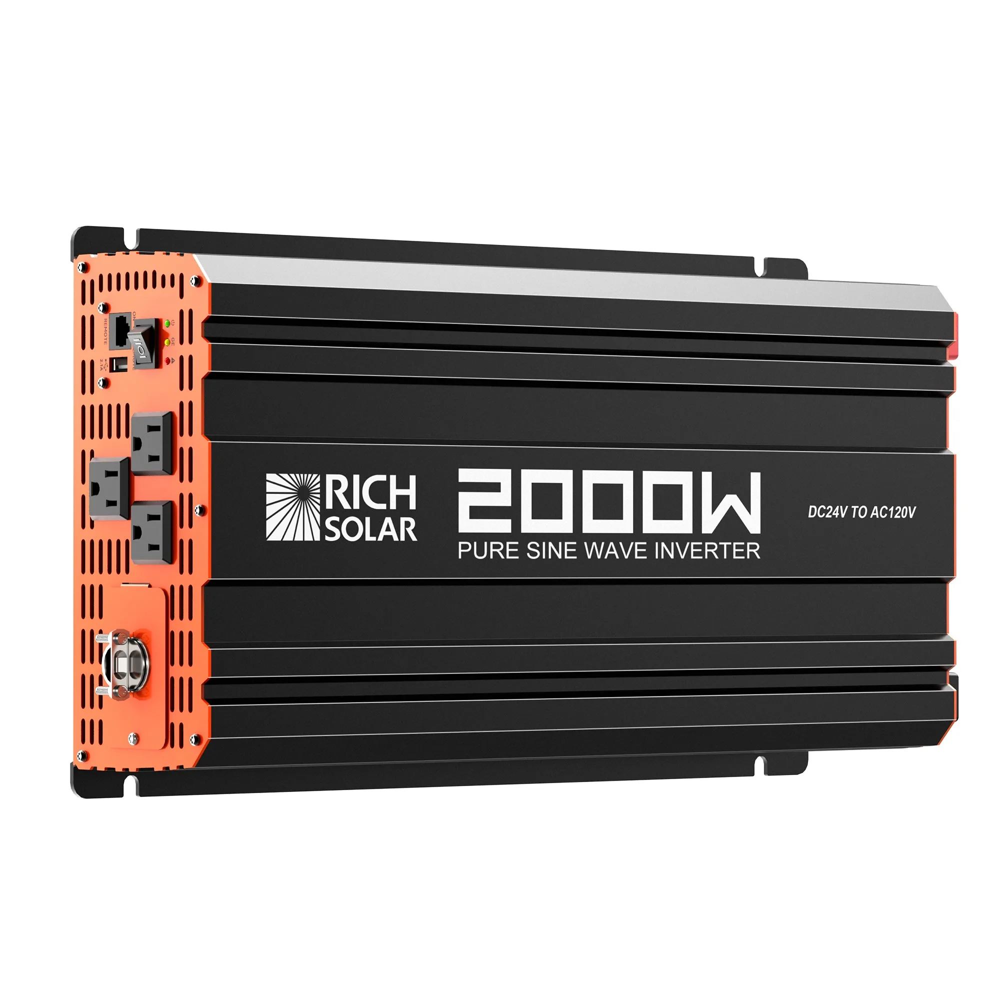 NOVA PURE MAX 2K | 2000 Watt (2kW) 24 Volt Industrial Pure Sine Wave Inverter | Premier 2000W 24V Off-Grid Inverter for RVs, Trailers, Campers, Vans, Trucks, Overlanders, Boats | #1 Ranked 24V Pure Si
