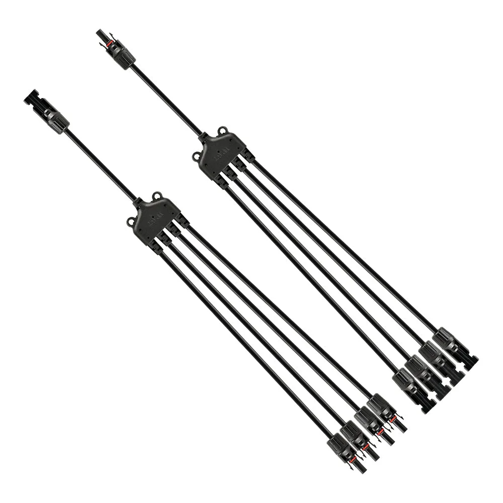 Y Branch Parallel Adapters 4-to-1 | 4-to-1 Weatherproof Parallel Adapters for Solar Panels | Easy to Install