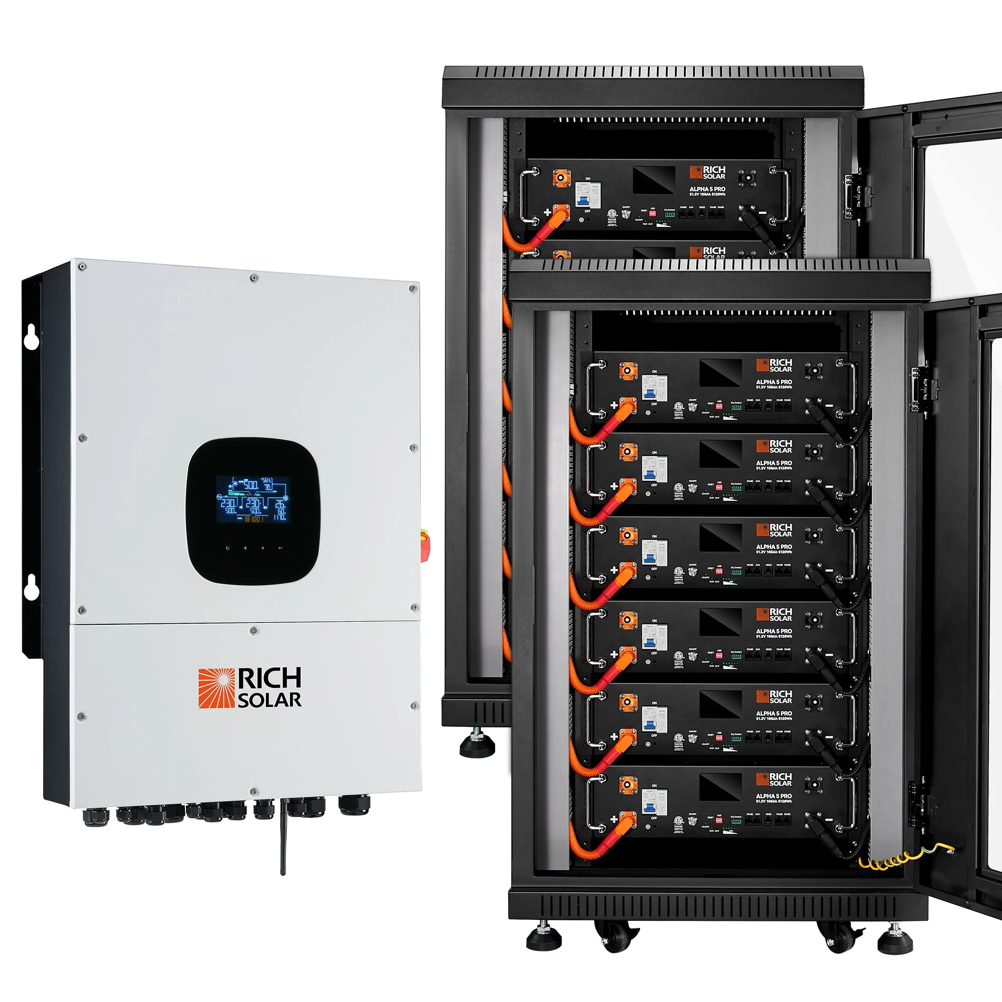 NOVA 12K PV Hybrid Inverter Solar Kit | 61.44kWH Server Lithium Battery [KIT-SR0002]