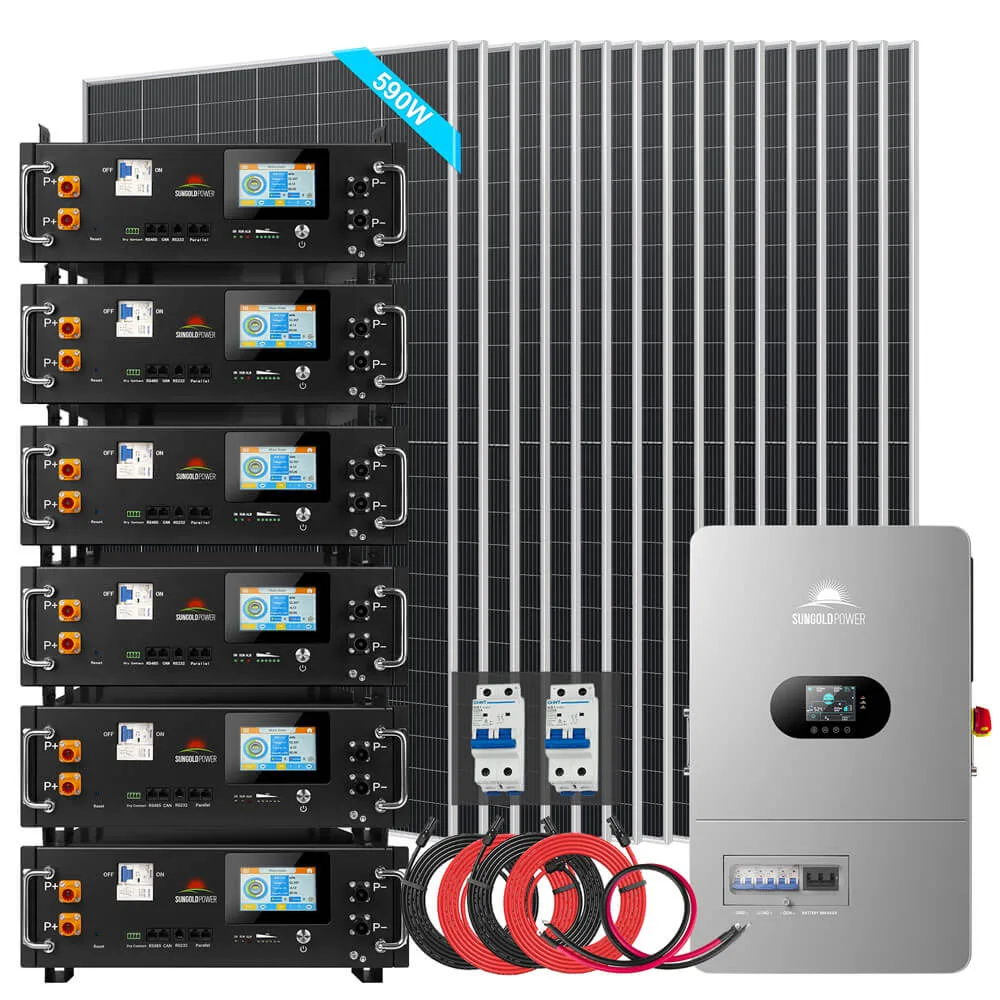 Off-Grid Solar Kit 12000W 48VDC 120/240VAC 30.72KWH Lithium Battery 16 X 590 Watts Solar Panels FR-12K30CP/ FR-12K30CE