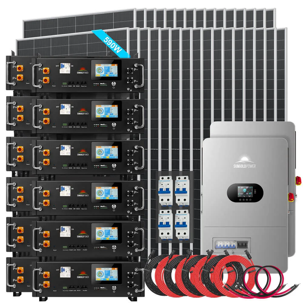 Off-Grid Solar Kit 24KW 48VDC 120/240VAC 61.44KWH-64.28KWH Lithium Battery 31 X 590 Watts Solar Panels FR-24K60CP/ FR-24K64PM