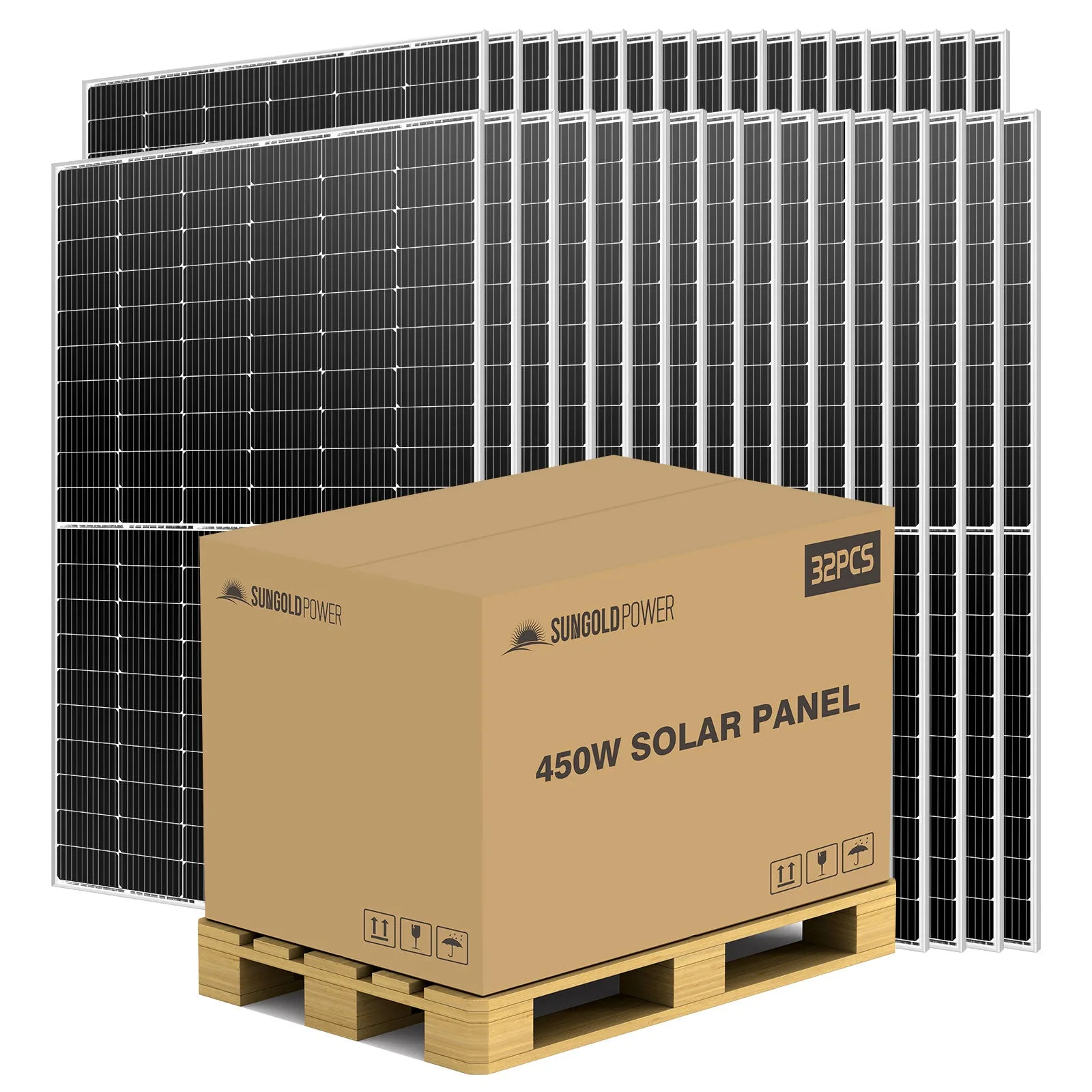 450W Mono Perc Solar Panel Full Pallet (32 Panels) Ul 61730 Cec Listed