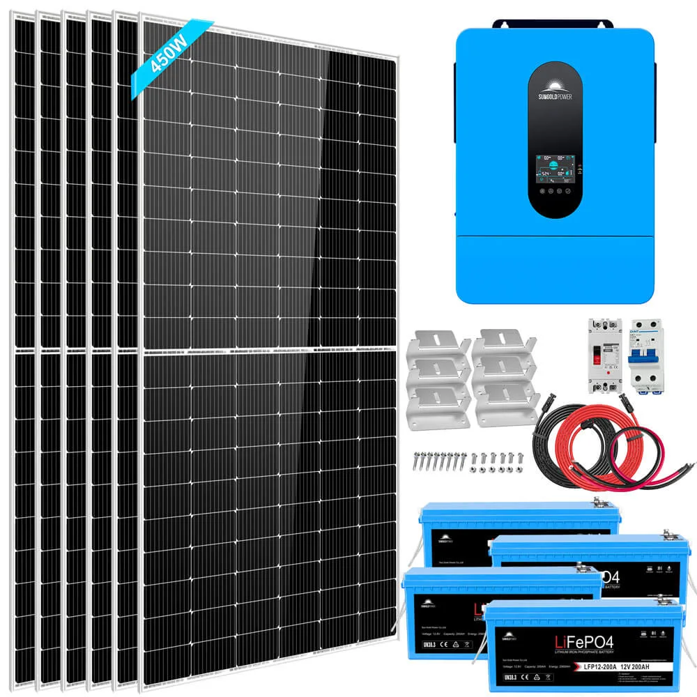 Complete Off Grid Solar Kit 6500W 48V 120V/240V Output 10.24Kwh Lithium Battery 2700 Watt Solar Panel Sgk-65Pro