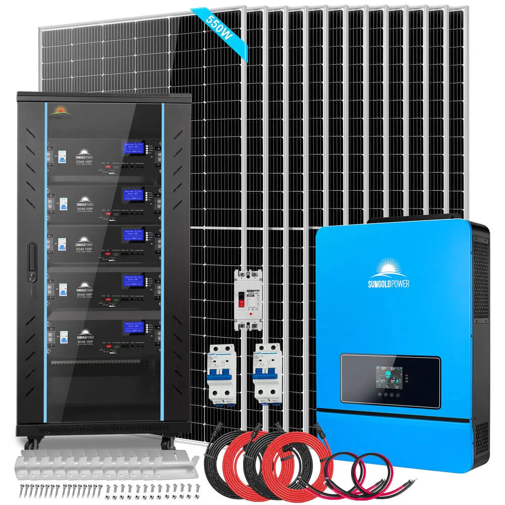 Off Grid Solar Kit 12 X 550 Watts Solar Panels 20.48Kwh-32.14Kwh Lithium Battery 10Kw Solar Inverter 48Vdc 120V/240V Sgr-10K25S