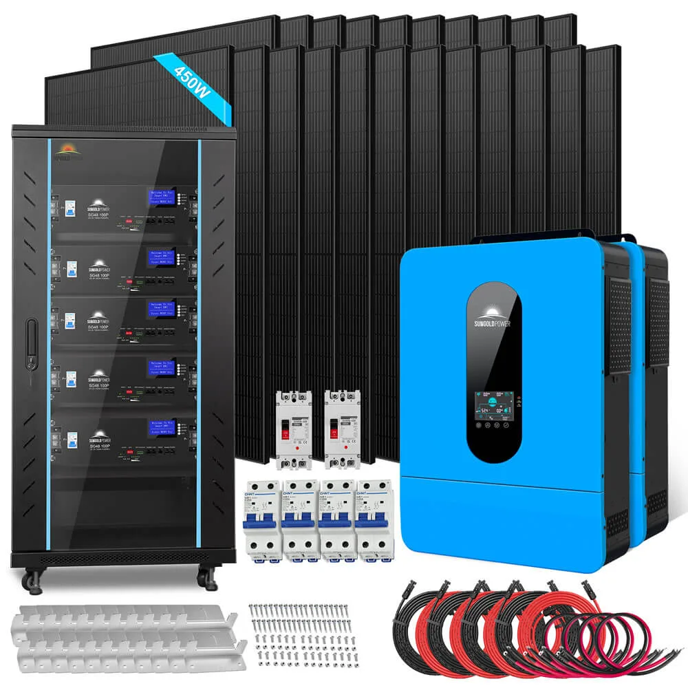 Off Grid Solar Kit 13000W 48Vdc 120V/240Kwh Liv Lifepo4 25.6Kwh Lithium Battery 22 X 450 Watts Solar Panels Sgr-13K25E